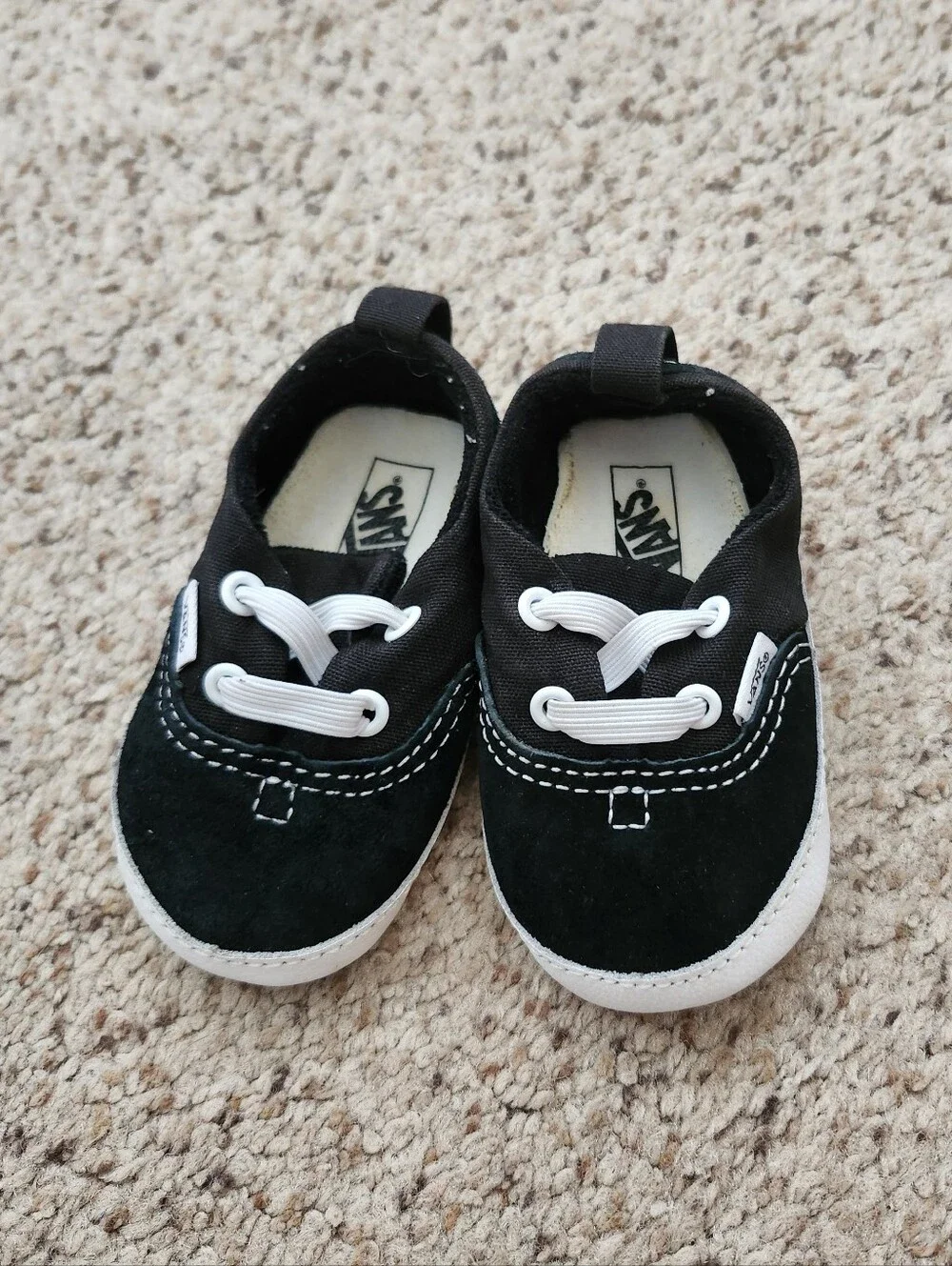 Vans Baby Slip On Black Shoes Size 2